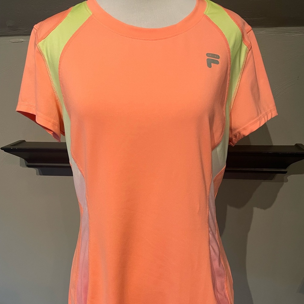 Orange Fila workout Shirt